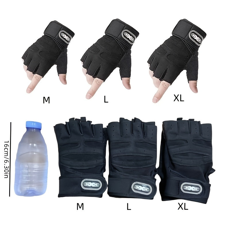 Unisex Woven Polyester Gym Gloves for Weight Lifting and Sports Training