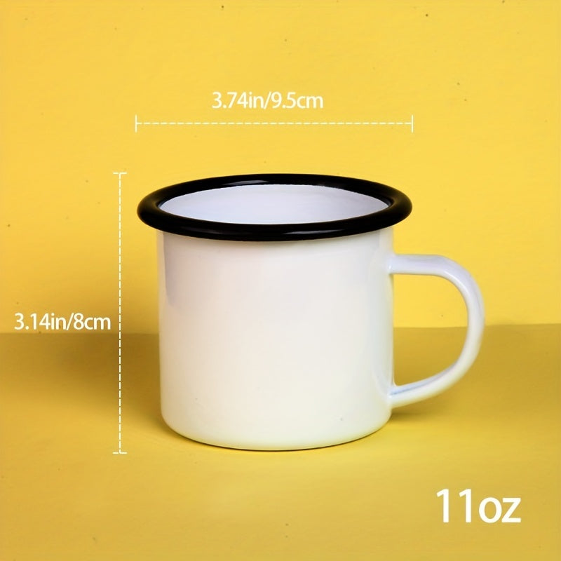 Kofe do'koni, restoran, sayohat, lager yoki barbekyu uchun emal qozon, 11oz.