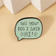 Set of 3 Cartoon Dialogue Box and Heart Brooches Alloy Pins for Clothing Backpacks Hats Gift