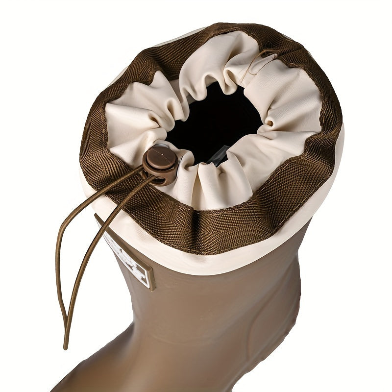 Women PVC Rain Boots All-Season Slip-On Platform Casual Outdoor