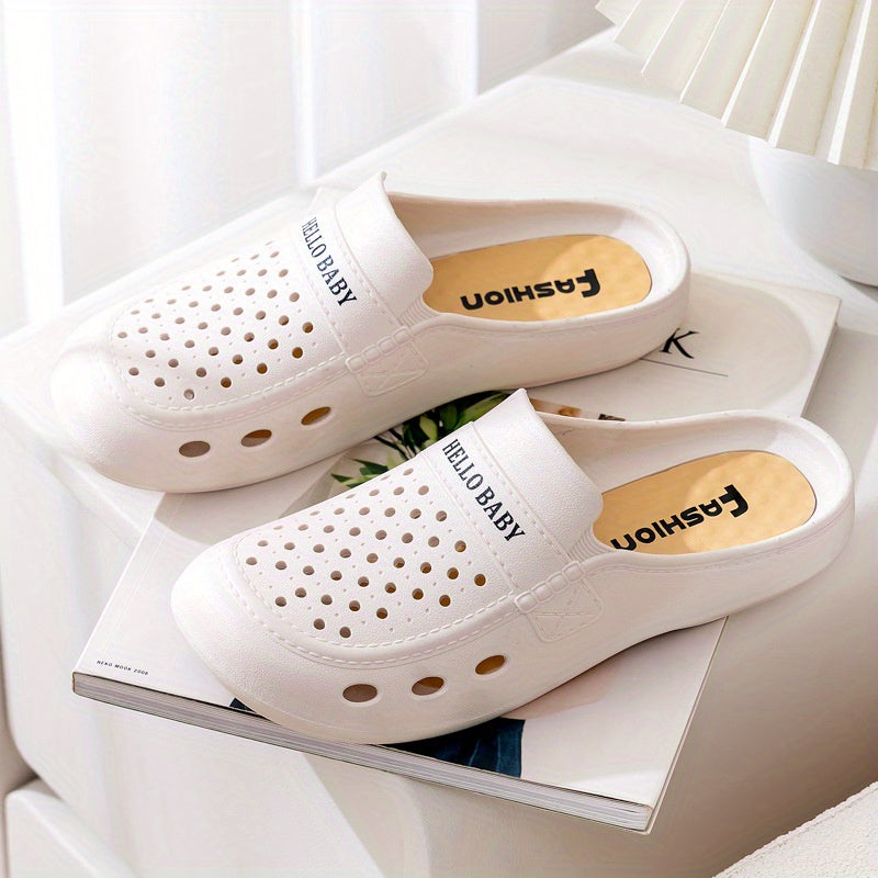 Women's Breathable Openwork Sandals Flat Slip-On Summer Indoor Outdoor