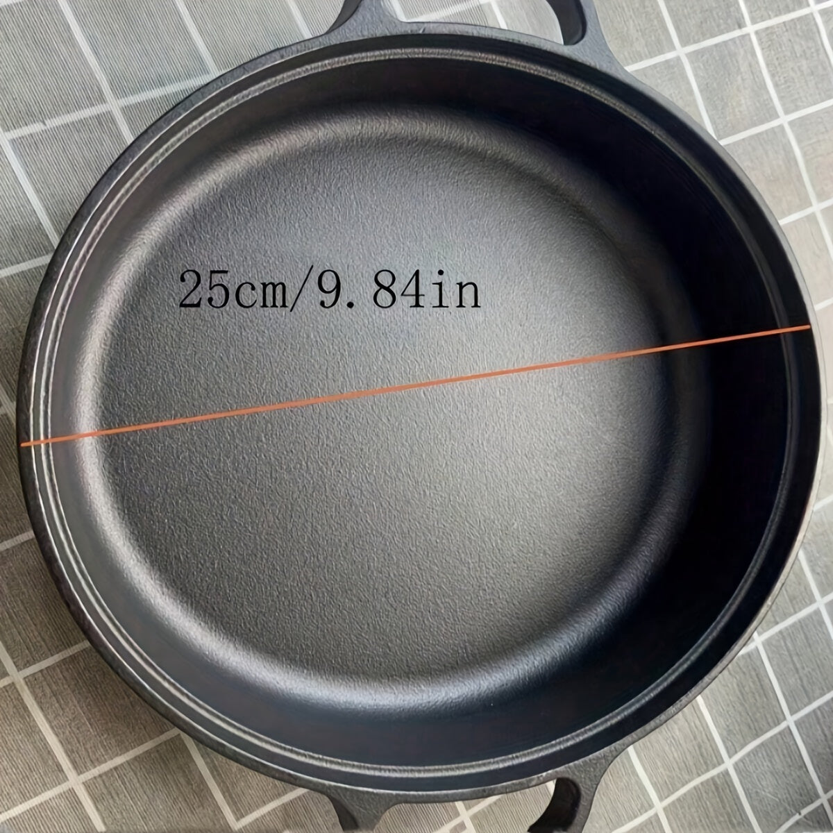Cast Iron Skillet Round 10 Inch Nonstick Double Handle Cooking Pan for Kitchen and Restaurant