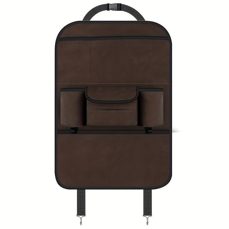 Универсальный органайзер для спинки автомобильного сиденья, защитный коврик с подстаканником