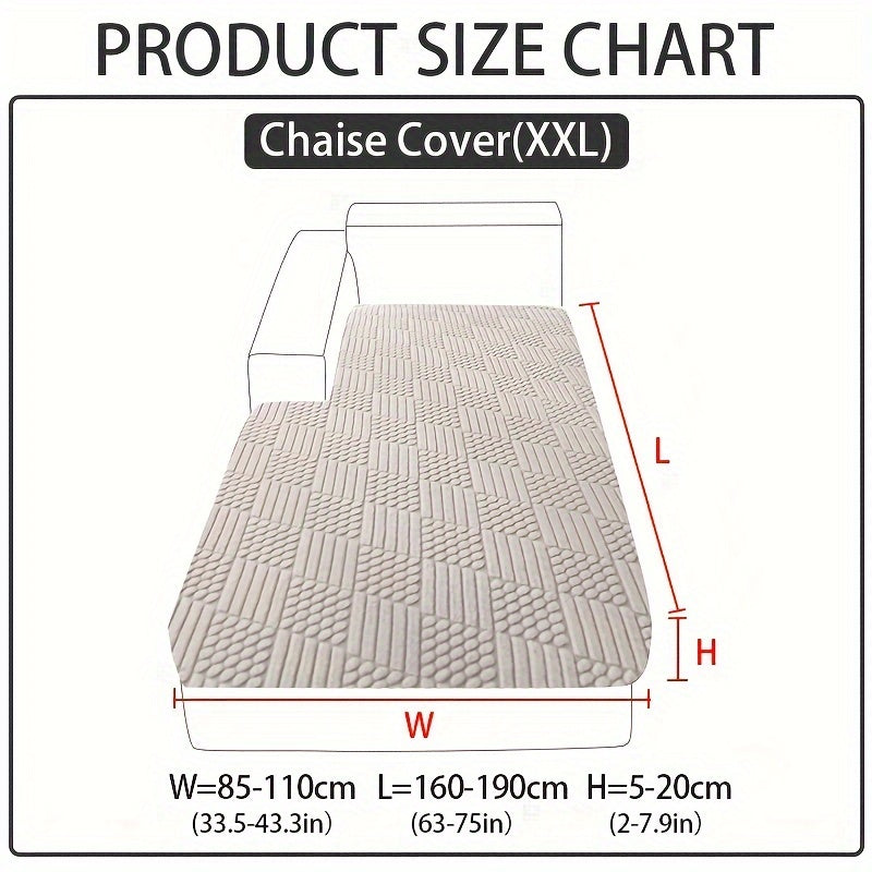 Чехол на диван из полярного флиса с жаккардовым узором и эластичной лентой подходит для секционного кресла, дивана-кровати, 3-местного и 4-местного, включает чехлы на подлокотники
