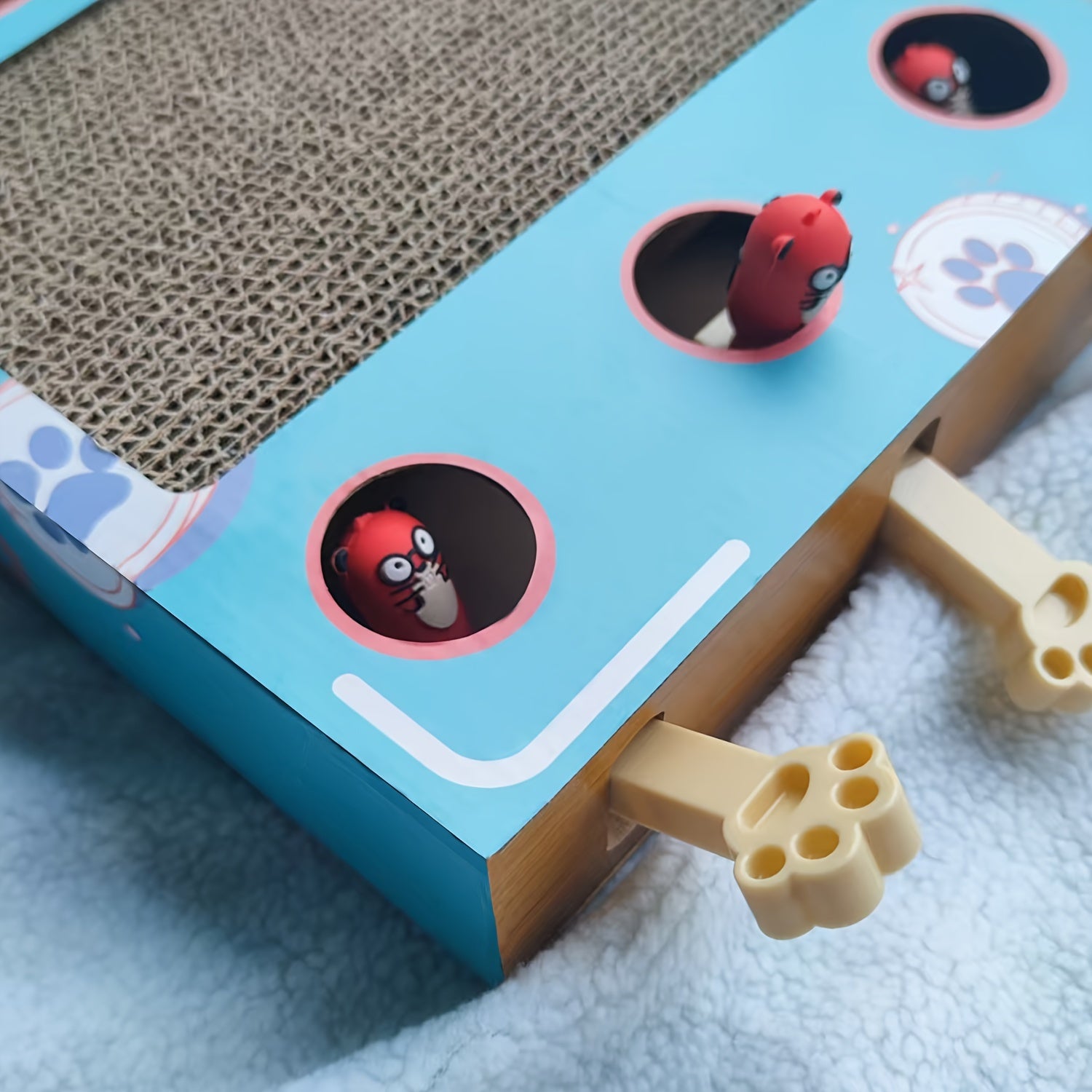 Durable Cardboard Cat Play Board Interactive Toy with Scratching Surface