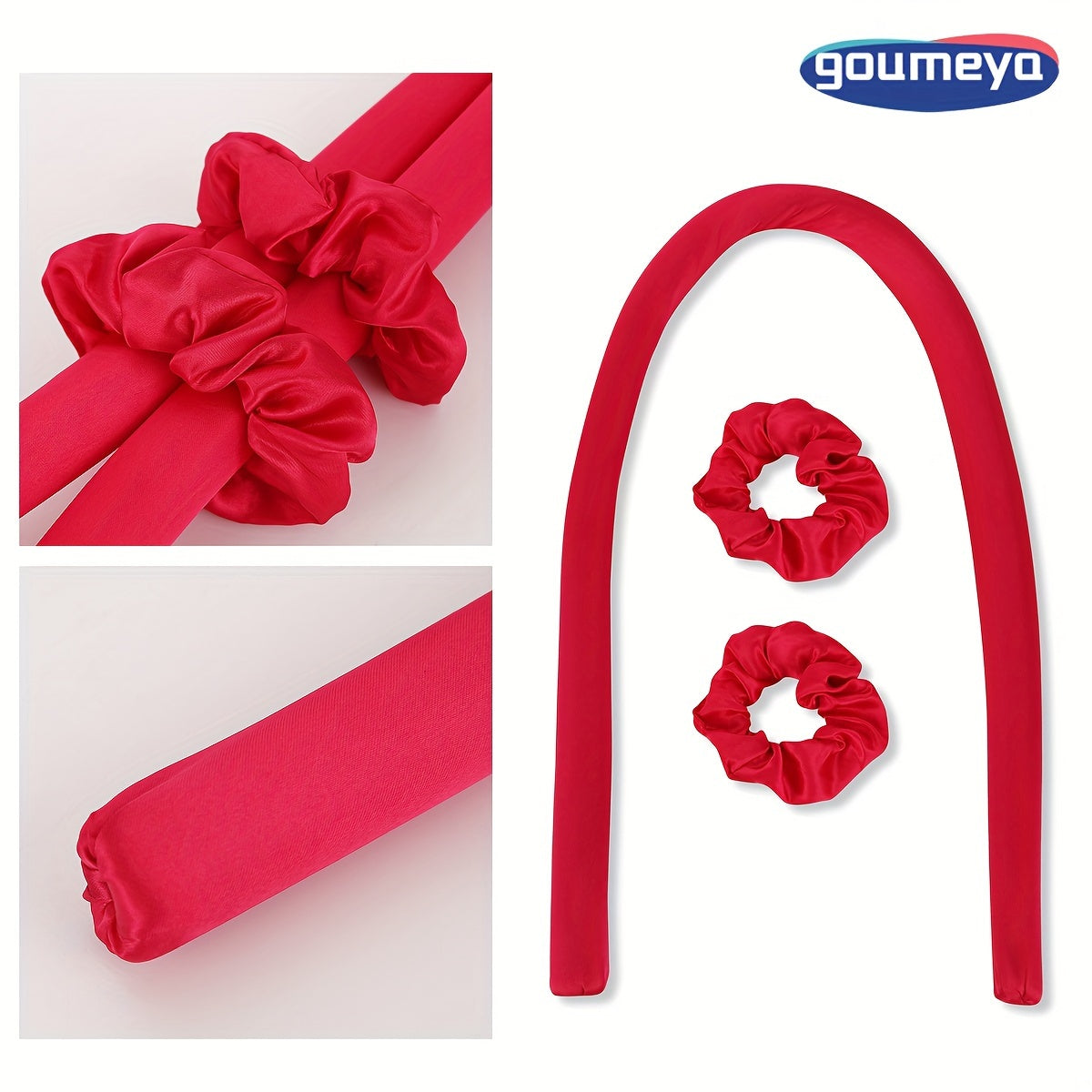 Women Silk Ribbon Heatless Curling Headband for Soft Natural Waves Overnight Hair Roller