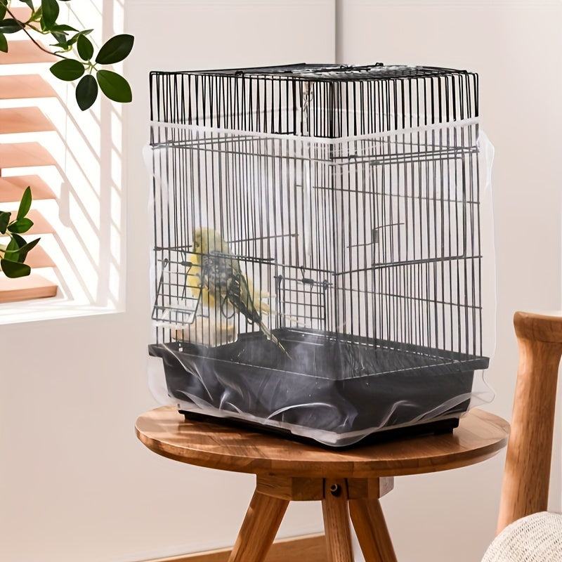 Polyester Bird Cage Cover with Seed Collector Breathable Mesh for Parrots