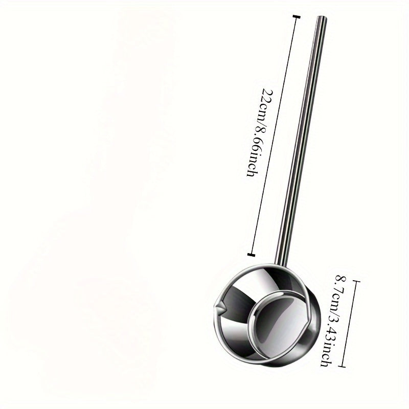 Stainless Steel Oil Pouring Pot, Compact Mini Soup Pan for Cooking and Outdoor Use