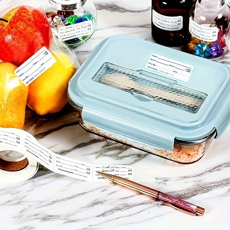 Etiquetas de fecha para almacenamiento de alimentos en la cocina impermeables 500 para nevera y congelador