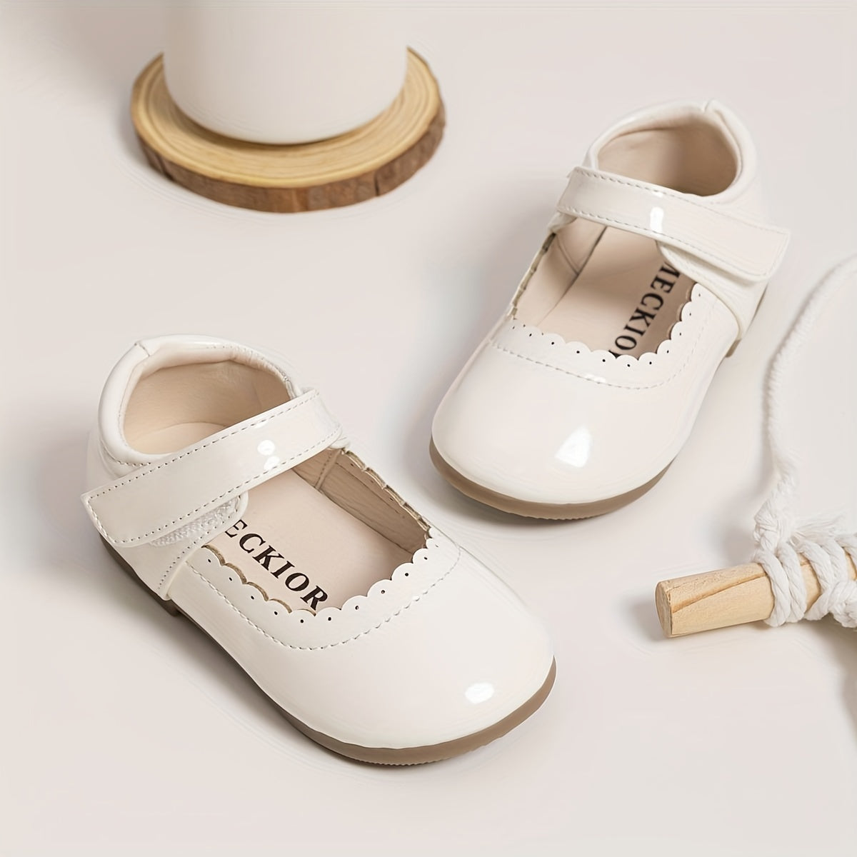 Zapatos de niña PU Mary Jane para todas las estaciones, ligeros, de color sólido, punta redonda, ideales para fiestas y bodas