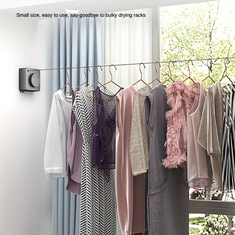 Идеальное решение для нужд сушки в помещении, этот прочный выдвижной катушечный шнур для одежды из нержавеющей стали 304 имеет длину 4,25 метра. Идеален для арендуемых комнат или балконов, он прекрасно подходит для развешивания полотенец, одеял и белья.