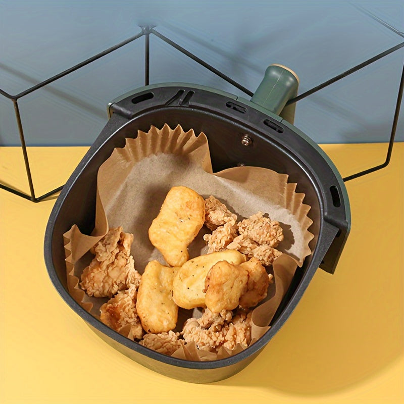 50 Non-Stick Air Fryer Liners Square Disposable Baking Oven Reheat