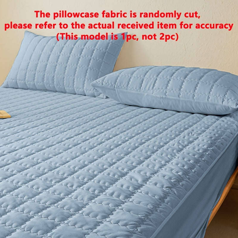 Square Pattern Waterproof Pillowcase Soft Breathable Skin-Friendly Bedroom Decor