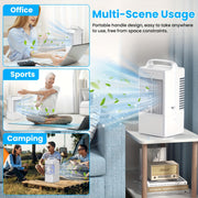 Portable USB Fan with Spray Function Square Design Personal Desktop Cooler No Batteries