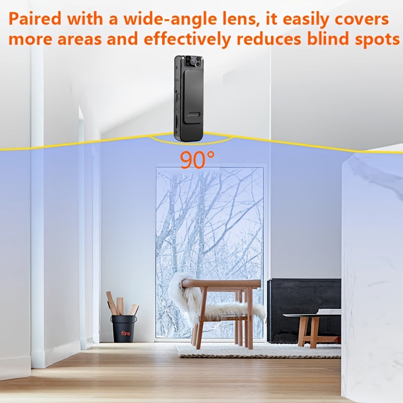 1080P Full HD Harakat Kamerasi, aylanadigan linza bilan, qayta zaryadlanuvchi batareyali, ekstremal sportlar uchun, qora