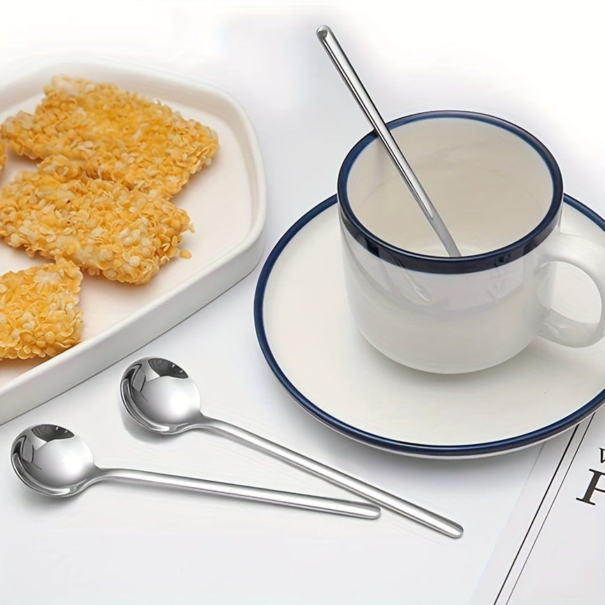 Stainless Steel Appetizer Spoons Ice Cream Scoops Stirring Sticks Cocktail Decor