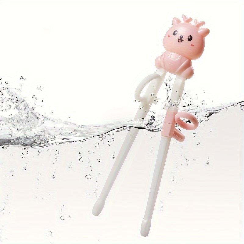 Cartoon Animal Training Chopsticks Non-Slip Durable Grip for Beginners Kitchen Utensil