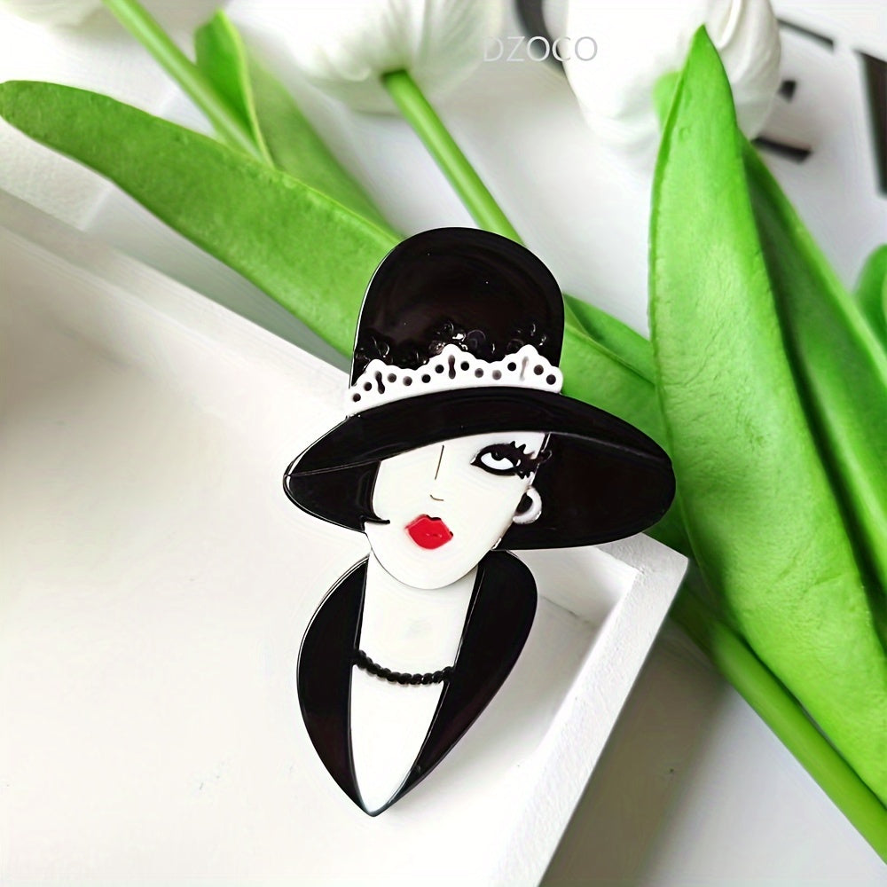 Acrylic Brooch for Women Stylish Elegant Jewelry for Scarves Jackets