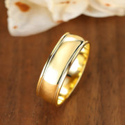 Sterling Silver Wide Band Ring Polished Wheel Shape Jewelry for Women