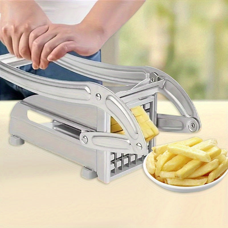 Stainless Steel Manual French Fry Cutter - Kartoshka, piyoz va bodring uchun ko‘p qirrali kesgich. Mustahkam, ergonomik tutqich bilan jihozlangan muhim oshxona asbobi.