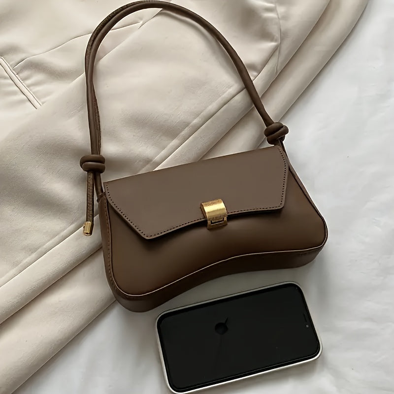 Faux Leather Crossbody Bag for Women and Teens in Chocolate Brown for Office Travel College