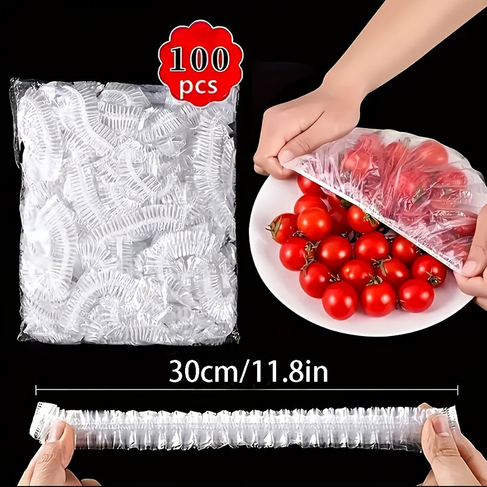 Disposable Plastic Food Storage Bags White Self-Sealing 100 300 500pcs Kitchen Picnic BBQ
