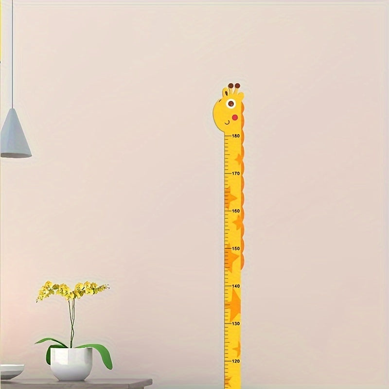 Adhesivos de vinilo para pared con estampado de animales, jirafa y dinosaurio, para medir la altura, decoración para la habitación de los niños
