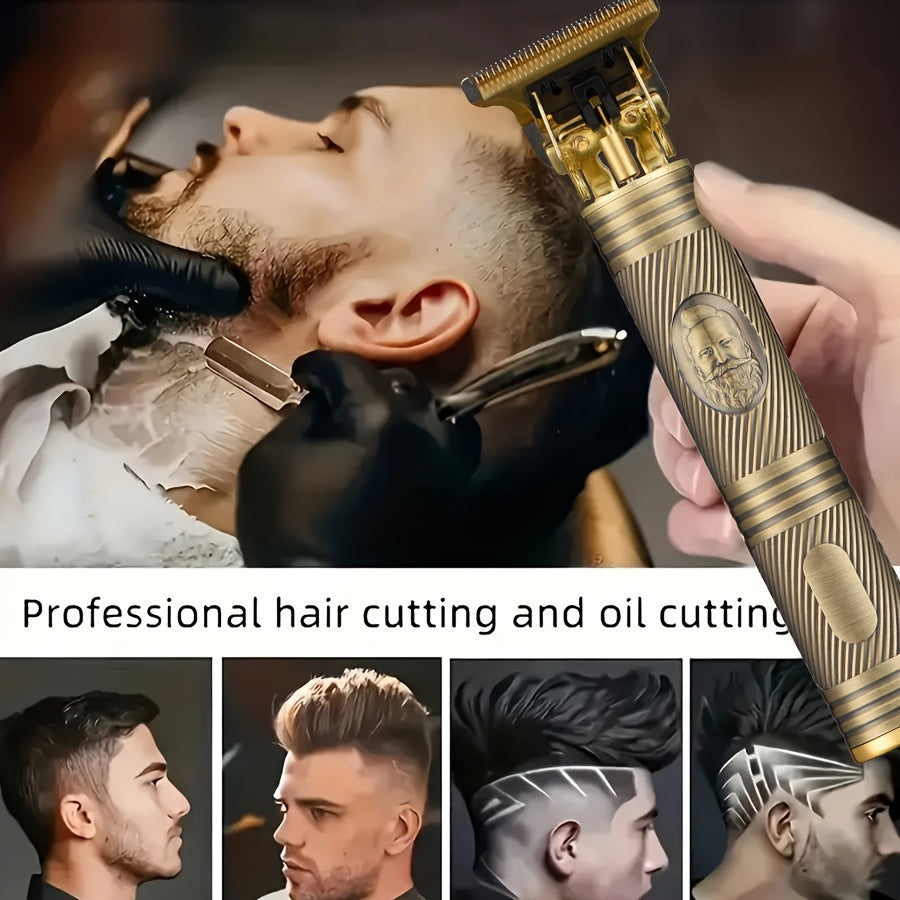 Erkaklar uchun simsiz elektr soch kesgich va clipper to'plami, USB orqali zaryadlanadigan litiy batareyali, raqamli displey, cho'tka, tarak va tozalash aksessuarlar bilan. Unikal barbershop uslubidagi soqol qirqish mashinasi