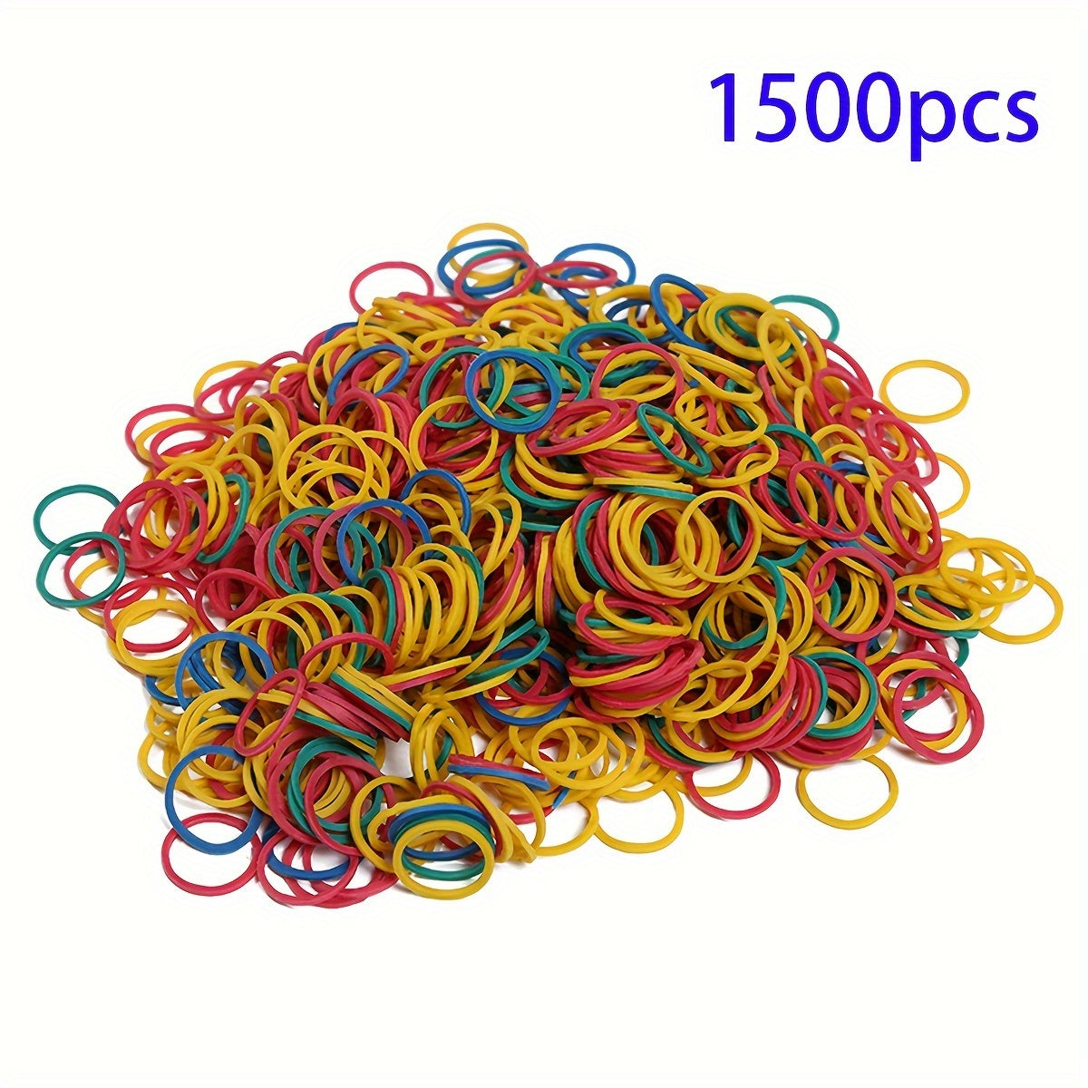 Natural Rubber Mini Elastic Bands Multicolor 16mm for Office School Braiding