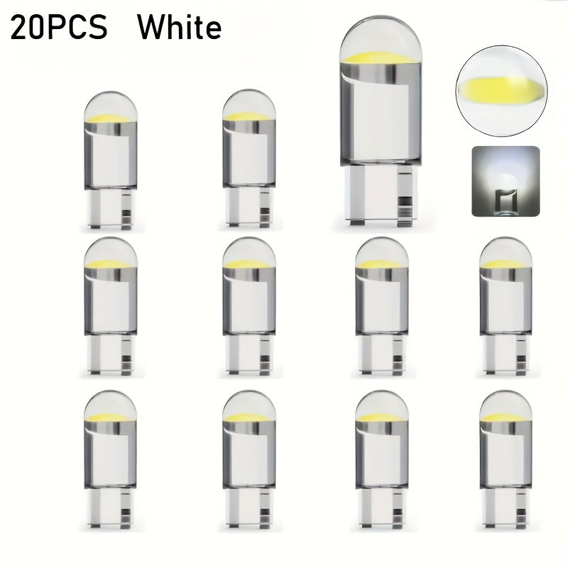 12V W5W LED shisha chiroqlari 6000K oq nur uchun avtomobil ichki qismi, 10-20 ta paket