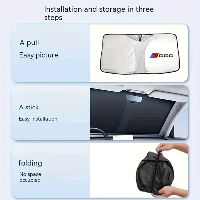 Portable Car Sunshade UV Protection Seamless Windshield Sun Visor