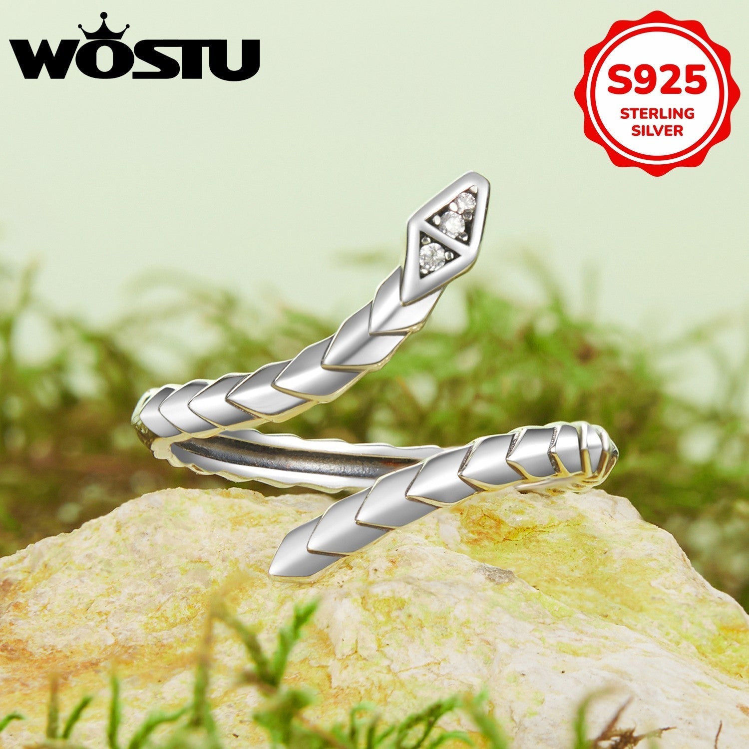 Vintage Punk uslubidagi ayollar uchun sozlanadigan ochiq uzuk, 925 sterling kumushdan tayyorlangan va sun'iy zirkon bilan bezatilgan, og'irligi faqat 2.9g. Musiqa festivallari yoki har kuni kiyish uchun mukammal.