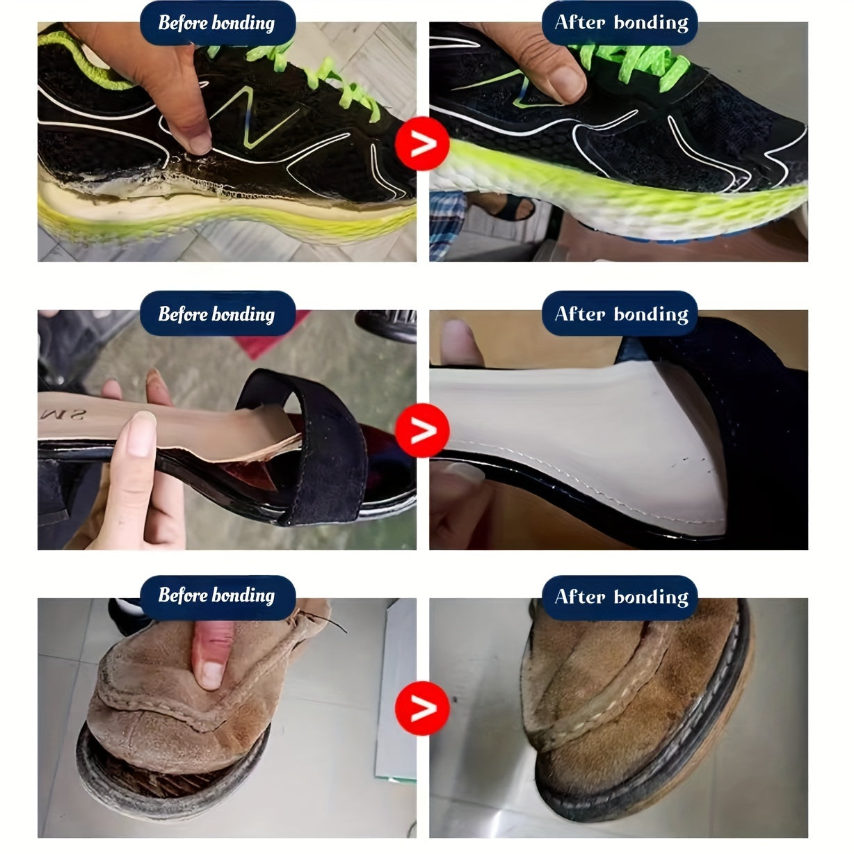 60ml kuchli poyabzal yopishtiruvchi plastmassa ta'mirlash uchun, poyabzal uchun bardoshli yopishtiruvchi