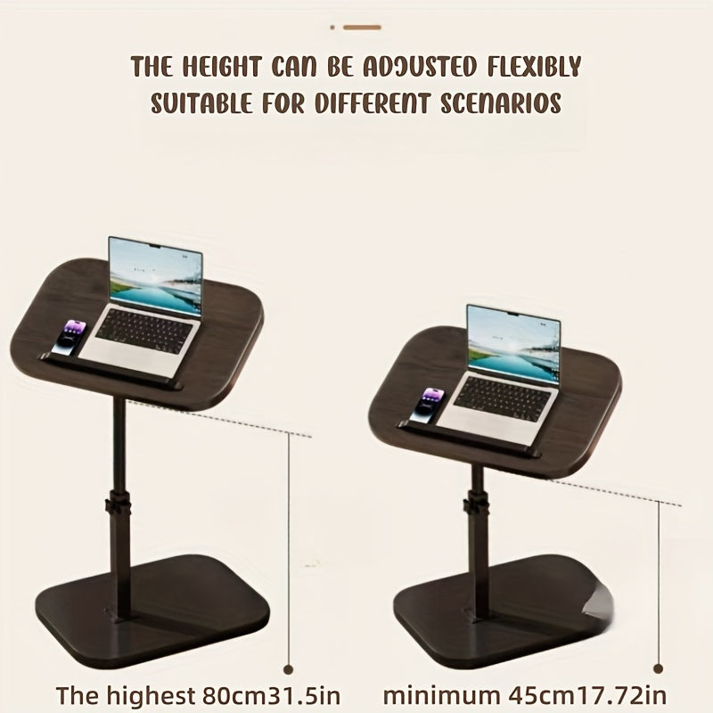Escritorio de computadora móvil para mesita de noche, dormitorio o estudio con altura ajustable