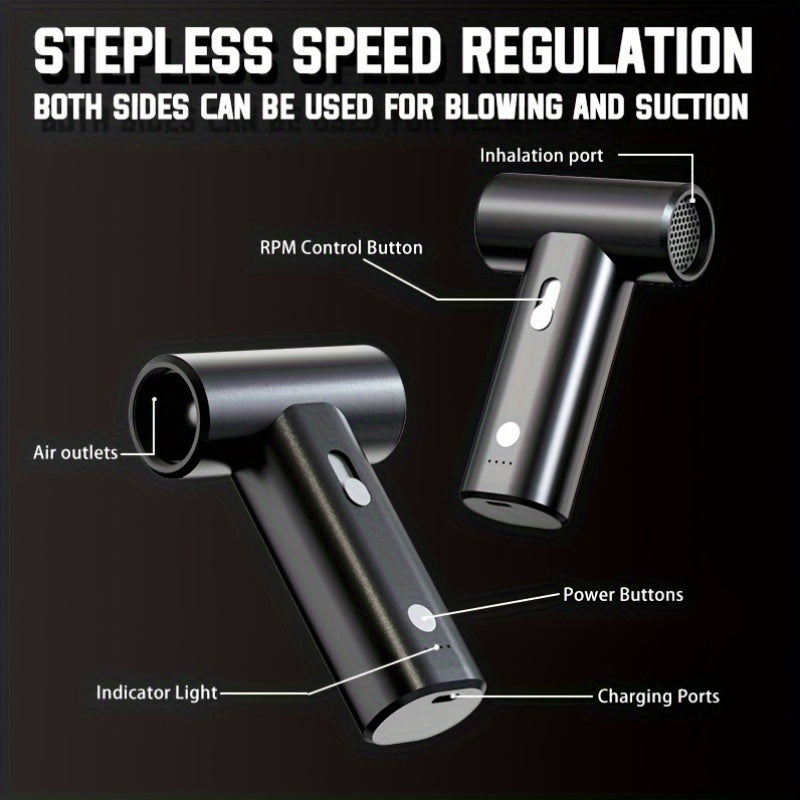 Purificador de aire versátil con limpieza de aire comprimido a 110000 RPM para PC, coche, hogar y oficina