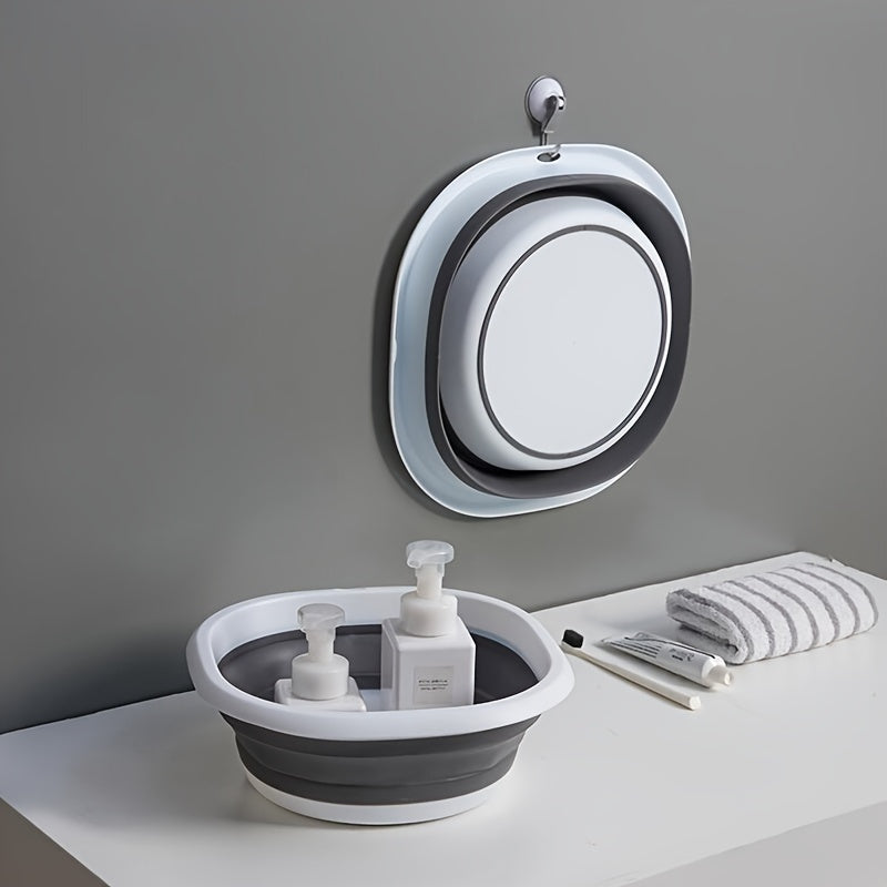 Unisex Plastic Folding Foot Bath Basin Portable Padded Foot Soak Tub