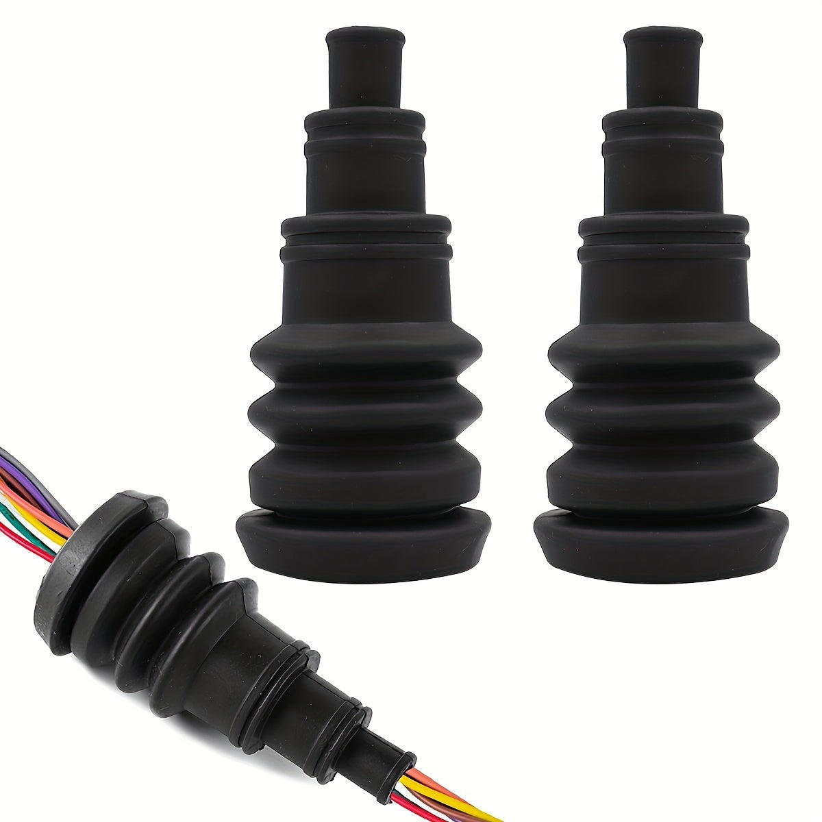 2 Pack Rubber Protective Sleeve for Car Wire Harness Grommet Cable Sleeve