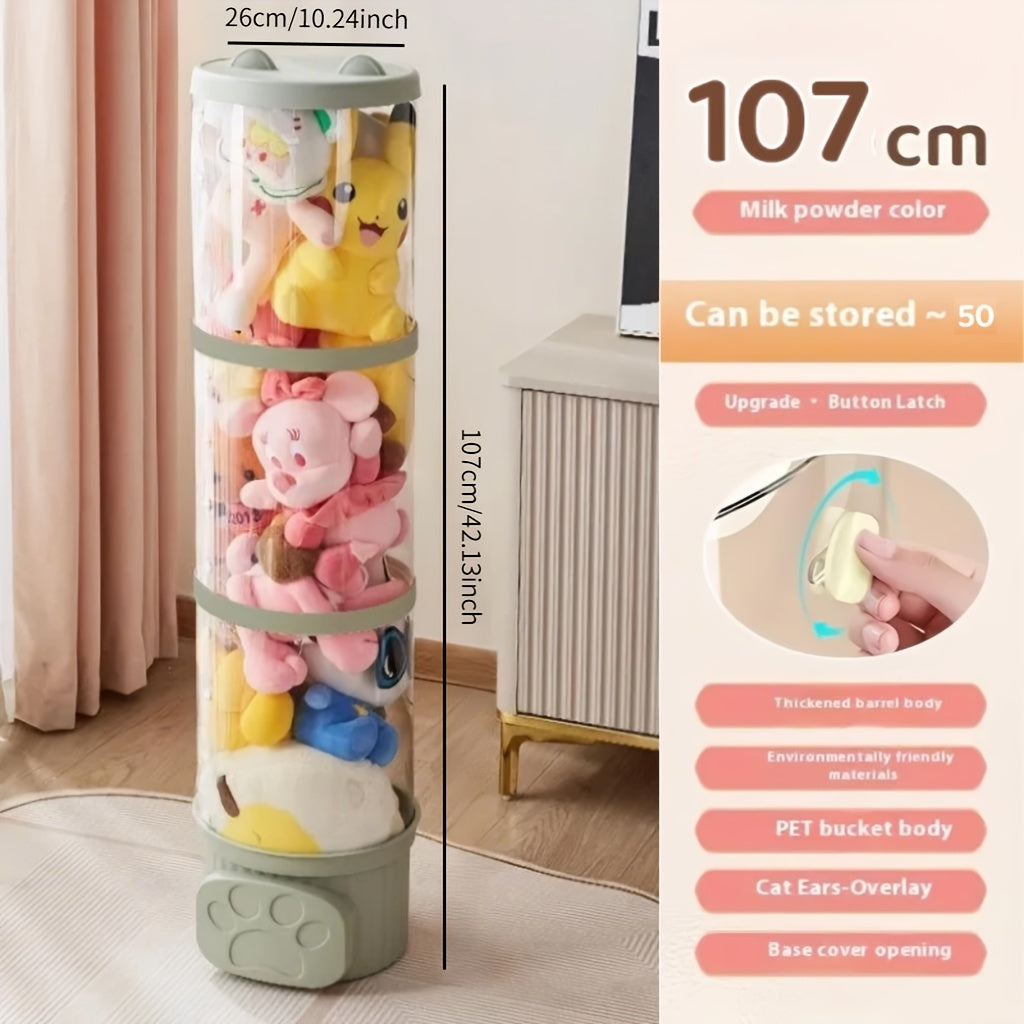 Qizil va plush o'yinchoqlar uchun ko'p funksiyali shaffof tashkilotchisi, suv o'tkazmaydigan dumaloq dizayni va qopqog'i bilan. Rojdestvo va Yangi yil uchun sovg'a berish uchun ideal, plastik materialdan tayyorlangan.