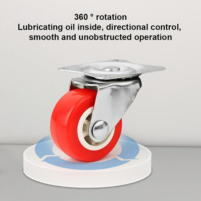 Тяжёлая гальванизированная сталь 1-дюймовые поворотные ролики с тормозами для мебели