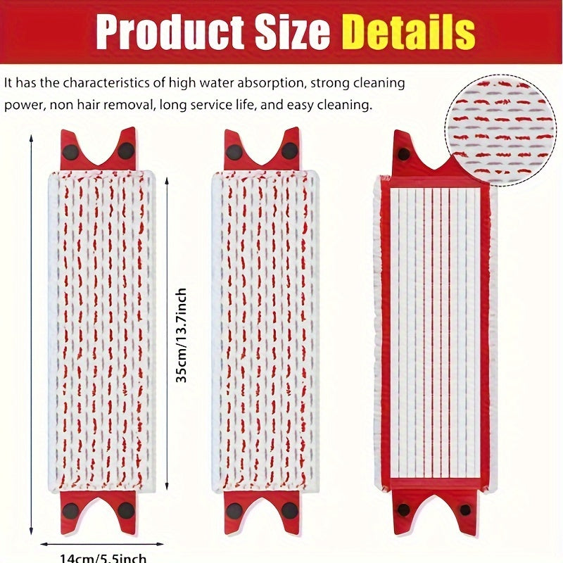 Ultramax Mop Refills Pack of 3 Fabric Floor Cleaner Replacement Accessories