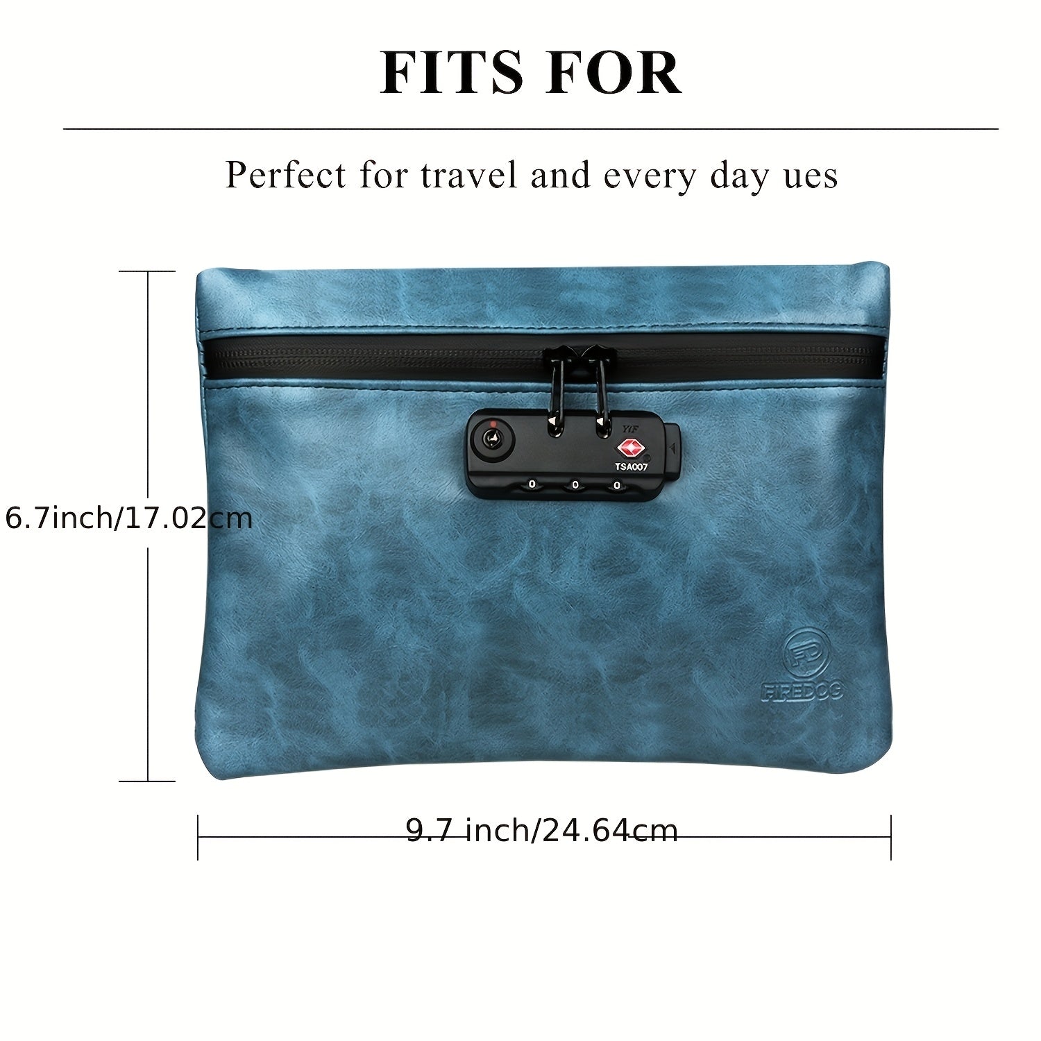 Smell Proof PU Leather Pouch Lockable Carbon Lined Storage Bag for Accessories