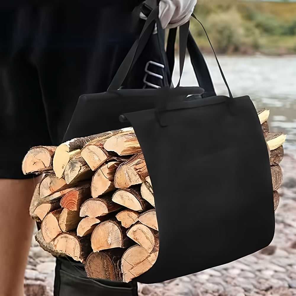 Rustic Metal Firewood Rack Indoor Outdoor Weatherproof Log Holder