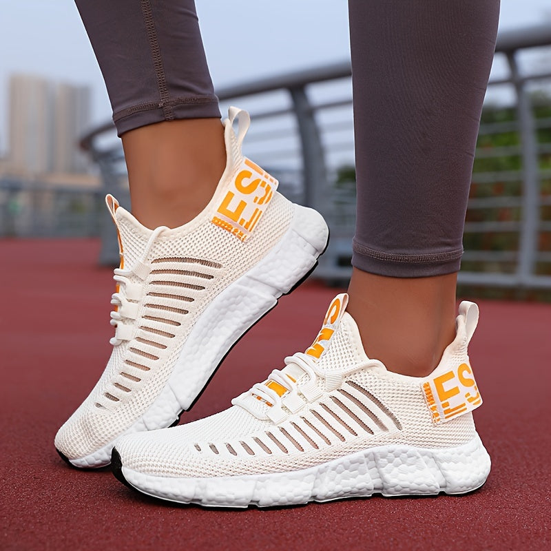 Ayollar uchun nafas oladigan knit platform sportkenglari, kundalik bog‘lamali tashqi poyabzal, kattaroq o‘lcham