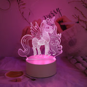 3D Unicorn Night Light USB Desk Lamp for Kids and Adults with Switch