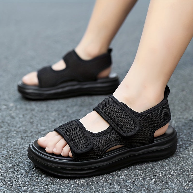 Boys Breathable Mesh Sandals with Non-Slip EVA Sole and Hook and Loop Closure