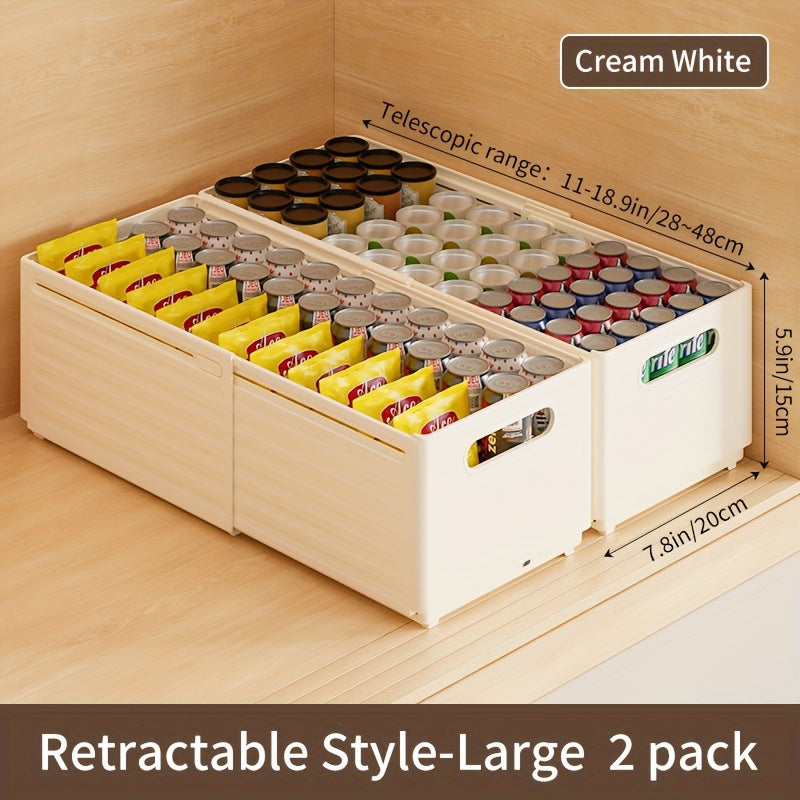 Caja de almacenamiento de ropa expandible con recipiente de plástico retráctil para cocina, dormitorio, baño y oficina