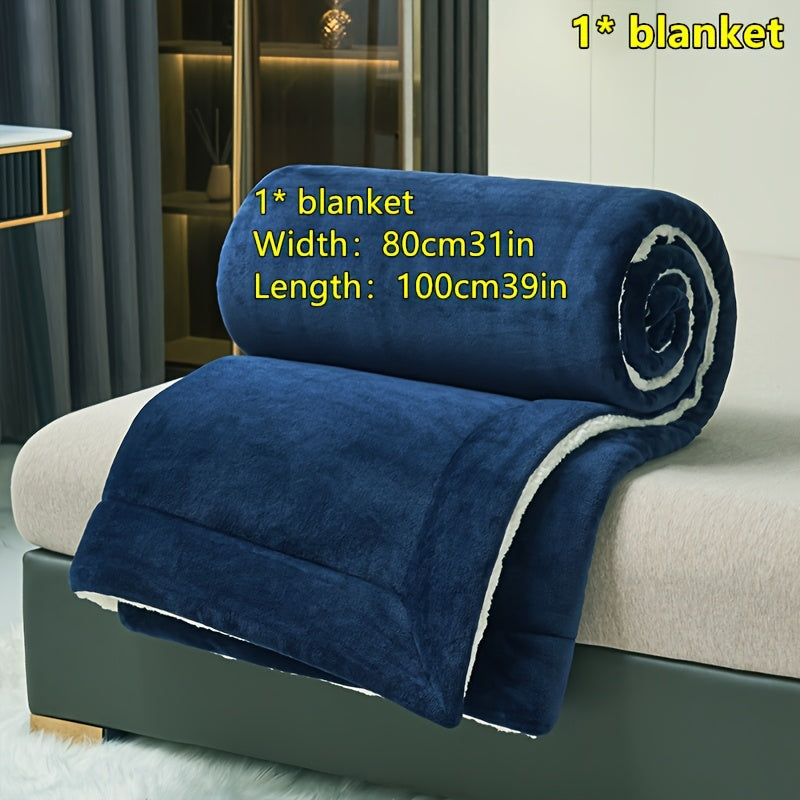 Green Velvet Blanket Small Throw 100% Polyester Woven Plush Fleece All Seasons