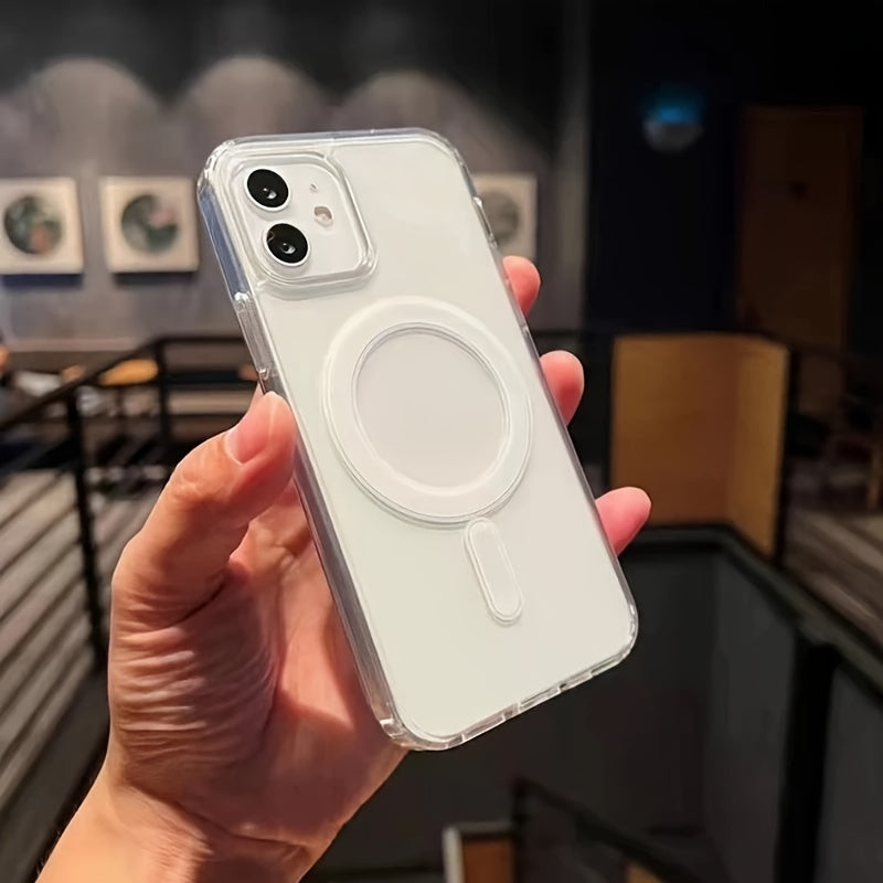 Clear Magnetic Phone Case for iPhone Wireless Charging Compatible with MagSafe