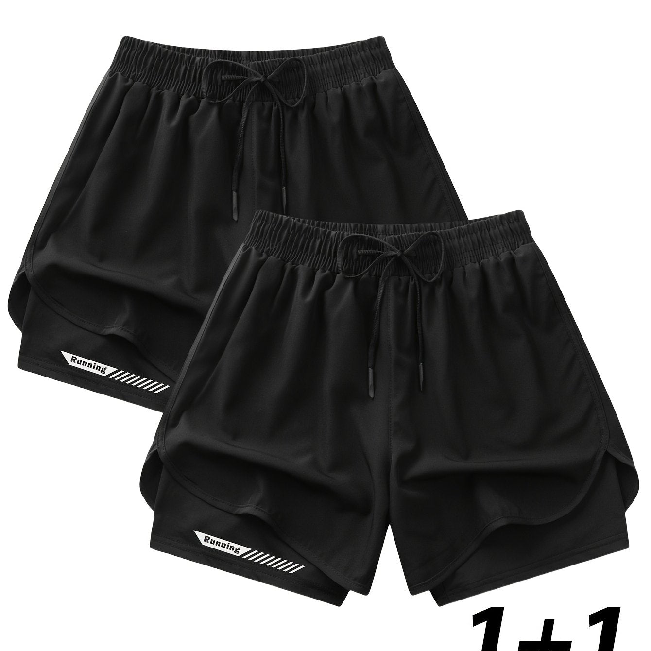 Erkaklar uchun tasodifiy shortlar, 2 ta to'plam, zamonaviy, nafas oladigan, engil, polyester/elastan aralashmasi, ozgina cho'ziluvchan, to'qilgan, 120g/㎡ va 170g/㎡, oddiy moslik.