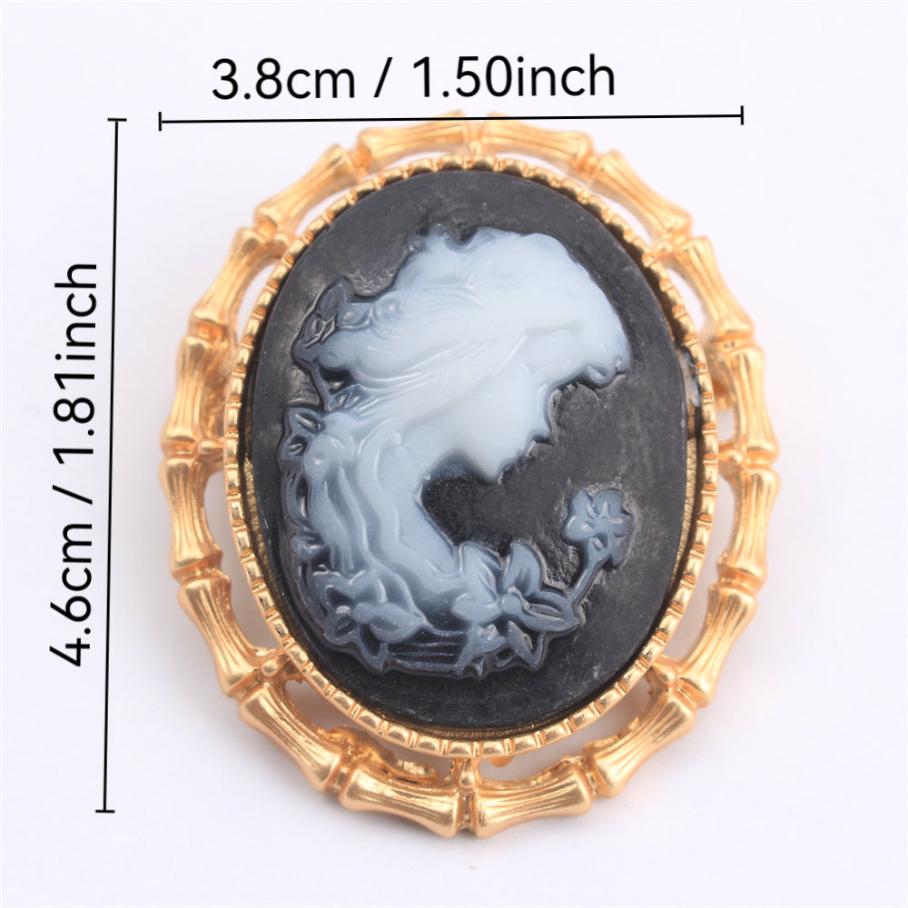 Women's Classic Gold Tone Brooch Pin for Formal Wear